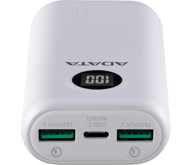 ADATA Power Bank P10000QCD 10000mAh biały - 1055691 - zdjęcie 4